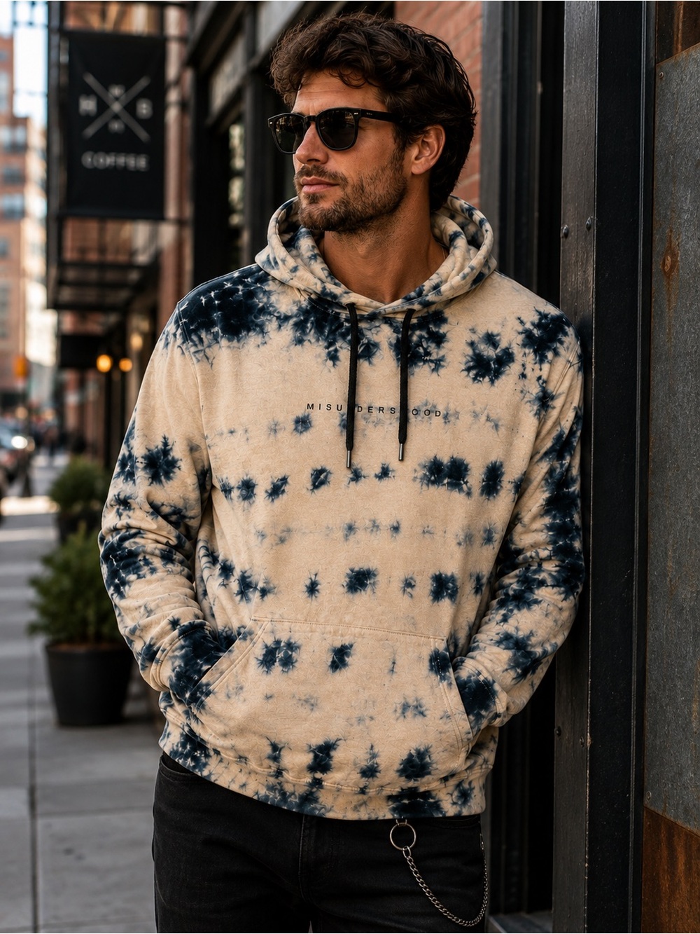 Cactus Man Ricky Singh Good Life Men's Hoodie Large Tie Dye Misunderstood NWT